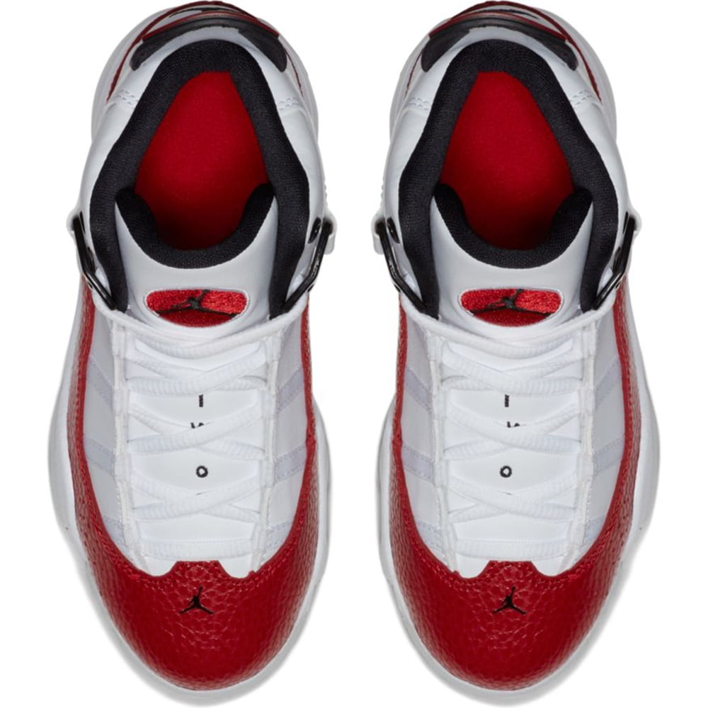 Nike PS Boys' Jordan 6 Rings Basketball Shoes White/Black-Gym Red