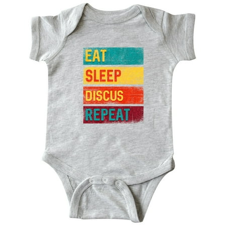 

Inktastic Discus Thrower Eat Sleep Discus Repeat Gift Baby Boy or Baby Girl Bodysuit