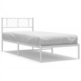 thumbnail image 6 of Pemberly Row Rectangular Steel Single Metal Bed Frame in White, 6 of 10