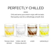Final Touch 2.5 oz Clear Glass Yarai Shot Glass Set