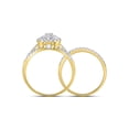 thumbnail image 4 of 14kt Yellow Gold Round Diamond Bridal Wedding Ring Band Set 1 Cttw, 4 of 4