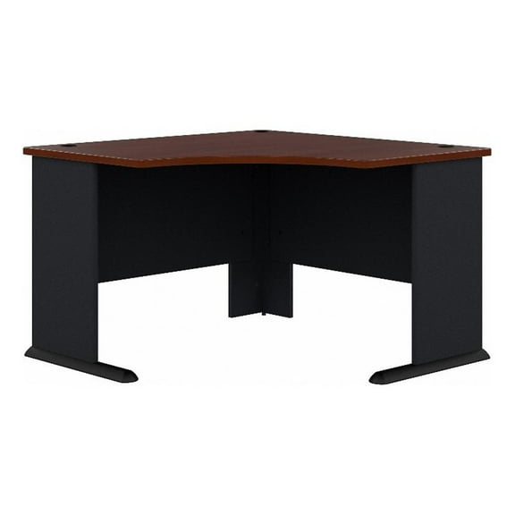 UrbanPro 48W Corner Desk in Hansen Cherry and Galaxy - Engineered Wood