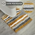 thumbnail image 4 of Better Trends 20" x 20" U-Shape Toilet Rug, 100% Polyester Non Reversible Tufted Bathroom Rug, Contour Mat, Water Absorbent, Machine Washable, Toilet Base Rug Griffie Collection - Yellow, 4 of 7