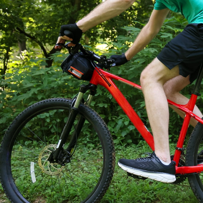 Ozark Trail Bicycle Basket Handlebar Cooler Bag with Smartphone Pocket Black and Grey Walmart