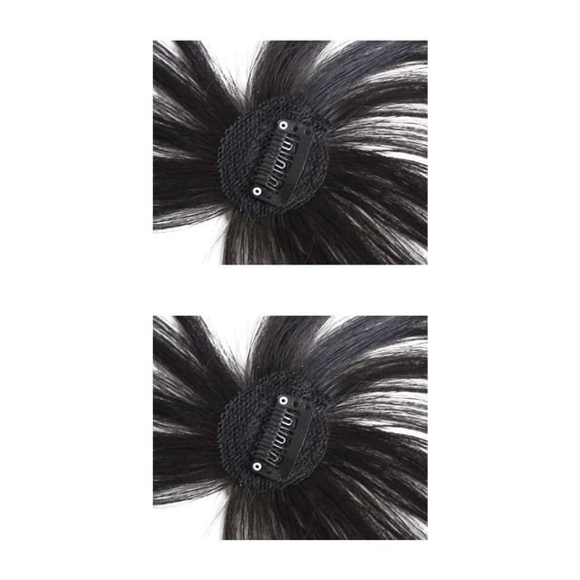 Jumpingount Air Bangs Hairpieces Hair Topper Extensión Traceless con patillas Resistente al calor Mujeres Fringe Hairstyle Accesorios Type2 NO2
