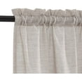 thumbnail image 6 of Linen Textured Short Curtains Kitchen Tiers Solid Color Cafe Drapes Rod Pocket, 6 of 15