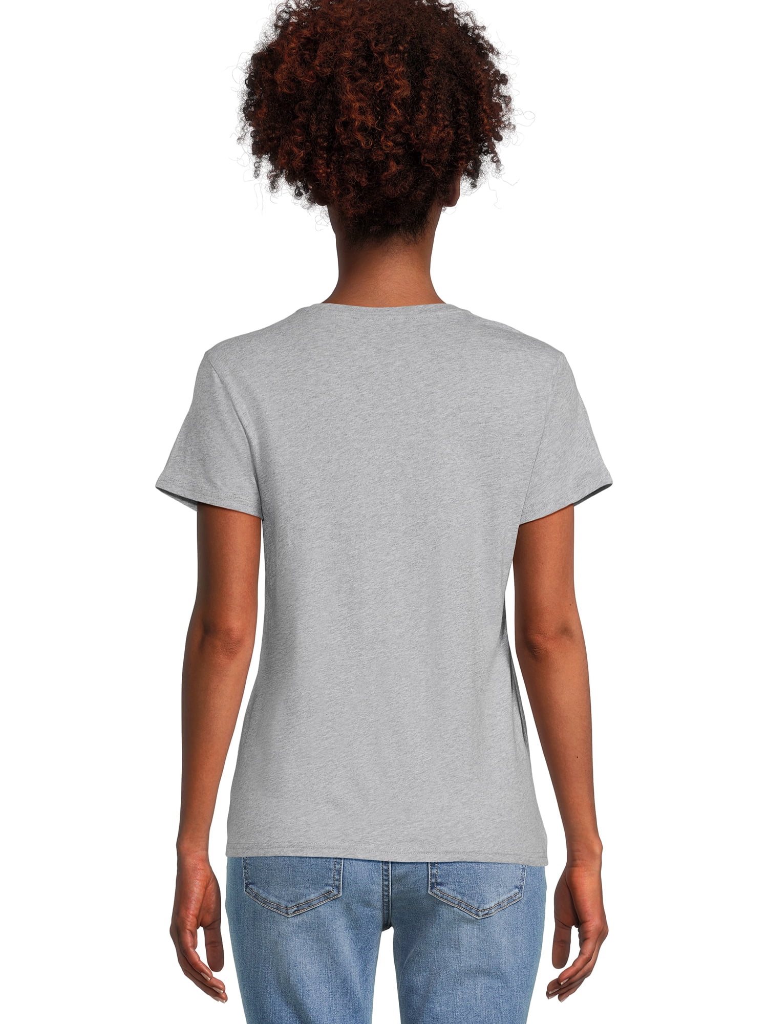 RealSize Women's V-Neck Tee with Short Sleeves, Sizes XS-3XL