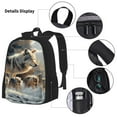 thumbnail image 3 of Disketp Wolf Family Winter Wonderland Mochila Estampada de Gran Capacidad con Lonchera y Estuche, Set de 3 Piezas para Estudiantes, 3 of 7