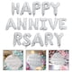 thumbnail image 2 of WORGEOUS Globos de letras de FELIZ ANIVERSARIO de 16 pulgadas, juego de globos de película de aluminio decorativos para bodas (plateado), 2 of 7