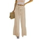 thumbnail image 2 of VISgogo Pantalones de pierna ancha para mujer, cintura alta, color sólido, con cordón, informal, para fiesta, club, pantalones sueltos VISgogo  moda, 2 of 4