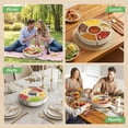thumbnail image 4 of LYLHZRMDGC Portable Large Capacity Snack Spinner Box Container with Lid and Handle, Divided Serving Tray for Fruit Veggie Charcuterie(1 pack-6 Compartments), 4 of 8