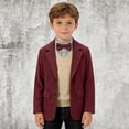 thumbnail image 2 of TBWNWG Boys Corduroy Formal Sport Coat Jacket For Kids Casual Autumn Spring Three Button Suit,Size 9-10 Years, 2 of 8