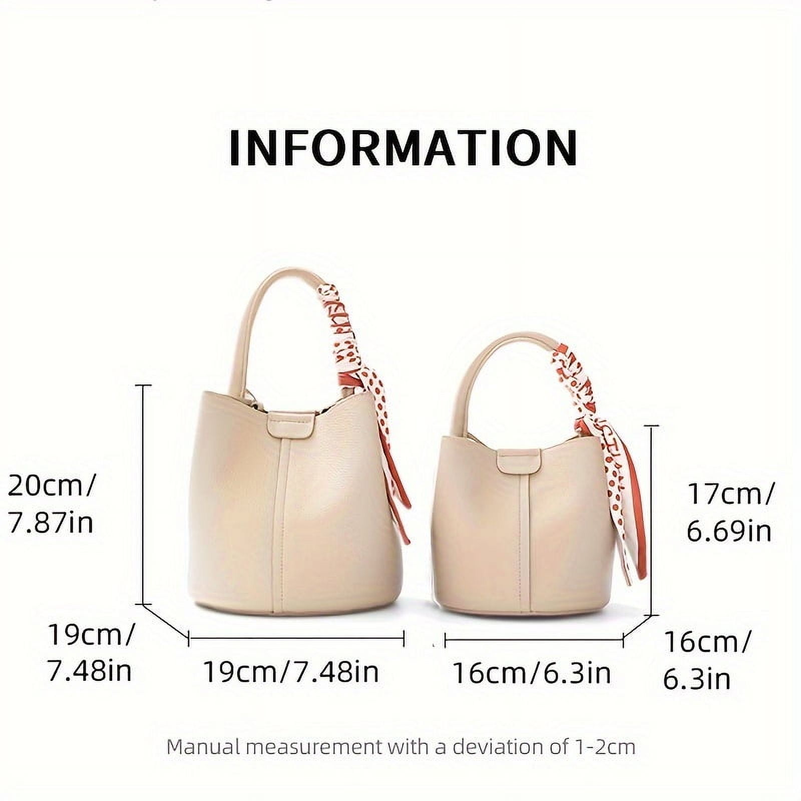 MICHROE Genuine Leather Bucket Bag - Chic Solid Color  Compact Mini Crossbody for Women - Stylish  Durable & Versatile