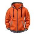 thumbnail image 2 of Xdegoge Full Zip Hooded Sweatshirts for Men Color Block Lightweight Athletic Jackets Casual Long Sleeve Activewear Gym Workout Track Tops with Pockets, 2 of 6