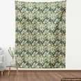 thumbnail image 4 of Ambesonne Jungle Fabric by the Yard Upholstery, Exotic Foliage Earth Tones, 1 Yard, Cream Hunter Green, 4 of 5