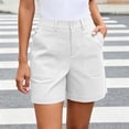 thumbnail image 2 of UAMVSH Womens Dress Shorts Button Waist Straight Leg Shorts Business Casual Work Shorts with Pockets Summer Clothes, 2 of 7