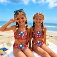 thumbnail image 5 of Grblisyd 4th of July Girls Swimsuits Two Piece Casual Scoop Neck Independence Day Bikini Sets Size 7 Years, 5 of 6