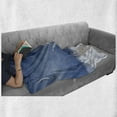 thumbnail image 6 of Nautical Soft Flannel Fleece Throw Blanket, Yacht in the Ocean Madend Shaped with Fluffy Cloudstmospheric Imaginary Sky, Cozy Plush for Indoor and Outdoor Use, 70" x 90", Blue White, by Ambesonne, 6 of 6