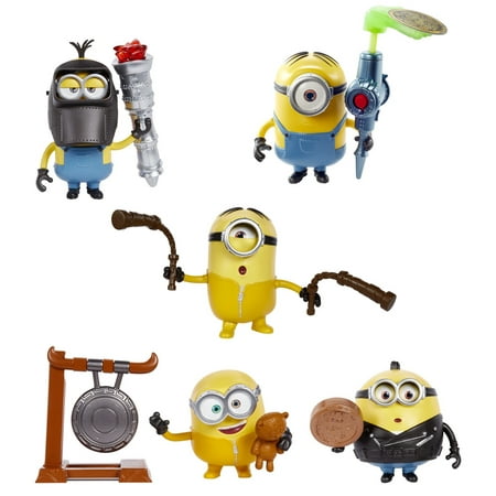 Minions Action Figures Collection with Button-Activated Features (Characters May Vary)