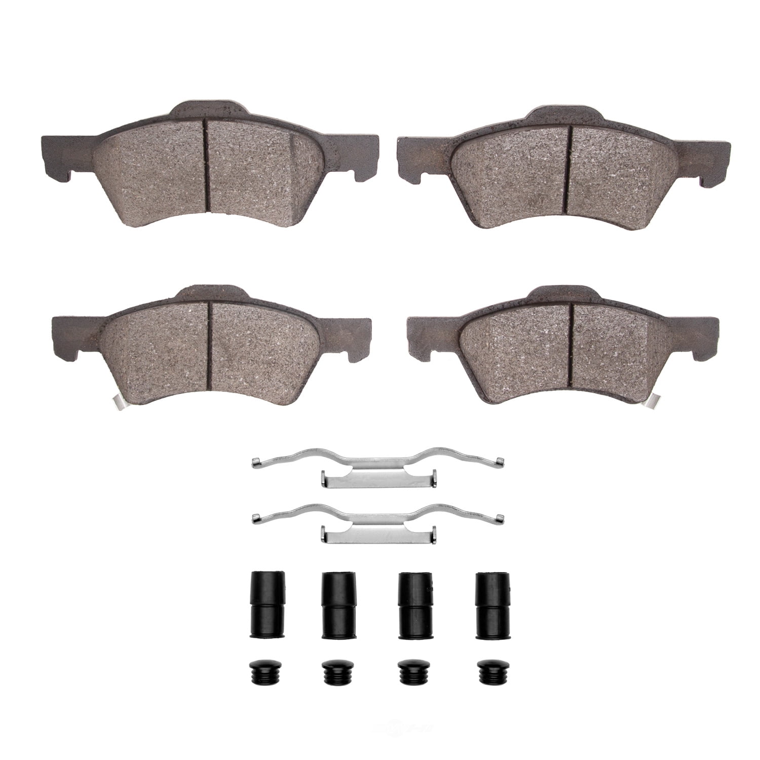 Dynamic Friction Company 1551-0857-01 DFC 5000 Advanced Brake Pads - Semi Metallic and Hardware Kit