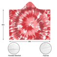 thumbnail image 3 of Wearable Blanket,Colorful Tie Dye Pattern Hooded Wearable Flannel Blanket for Adults & Teens,Winter Poncho Shawl Wrap Cape Cozy Anti-Pill,50"x60", 3 of 5