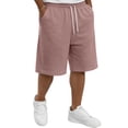 thumbnail image 2 of VV AVEORS Baggy Sweat Shorts Men Wide Leg, Cotton Gym Shorts Long Below Knee With Pocket, Oversized Loose Y2K Casual Athletic Watermelon Red M, 2 of 7