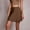 Dresses-566Brown, variant on Gamivast Womens Slip Skirt High Waisted Smooth Silky A Line Satin Skirt Side Invisible Zipper Delicate Floral Lace Trim Hem Short Mini Skirt Cocktail Party