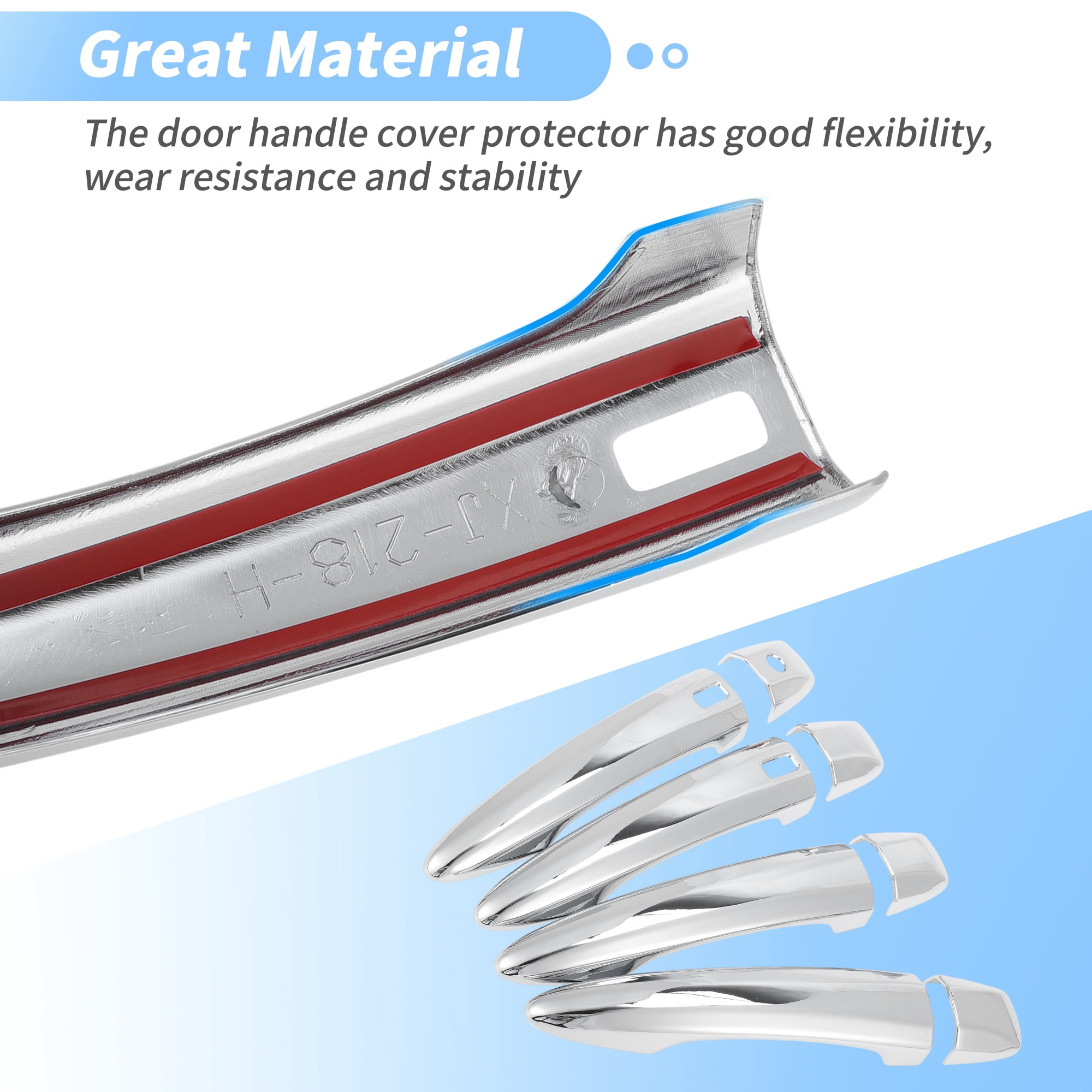 Unique Bargains Premium ABS Door Handle Cover Silver Tone for Nissan Altima 2019-2024