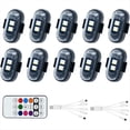 thumbnail image 1 of 10 Luces LED Inalámbricas para Coche con Control Remoto, Luz Estroboscópica LED Inalámbrica de Alto Brillo, 8 Colores, Carga USB., 1 of 5