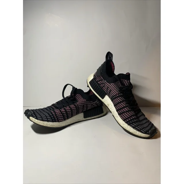 Adi-das Mens Gray Black Running Shoes Sneakers Size 9 No Insoles