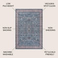 thumbnail image 3 of JONATHAN Y WASHABLE 4 x 6 Area Rug, Kemer All-Over Persian - Blue/Red/Brown, WSH104B-4, 3 of 9