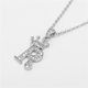 thumbnail image 1 of Collar Con Colgante De 26 Letras Nuserw Plata De 18 Quilates Chapado En Oro Cadena De Eslabones, 1 of 4