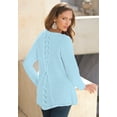 thumbnail image 2 of Roaman's Women's Plus Size Lace Yoke Pullover Sweater, 2 of 6