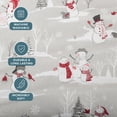 thumbnail image 4 of Bare Home Luxury 100% Cotton Flannel Queen Sheet Set, Deep Pocket, 4-Piece, Snowmen, 4 of 10