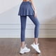thumbnail image 4 of Gibobby Yoga leggings Mujeres con falda Legging Falda plisada Capris Leggings Entrenamiento atlético Correr Pantalones de yoga(Azul,CH), 4 of 5