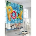 thumbnail image 3 of Fsddascl Blue Summer Pool Shower Curtain Set - 66" x 72" Washable Bathtub Curtain with 12 Hooks, Watermelon Swimming Ring Slippers Waterproof Fabric Stall Shower Curtains for Bathroom/Bathtub Décor, 3 of 6