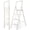 White Finish, variant on Calmwrd Step Ladder Folding 3-Step Champagne Gold Finish Aluminum Foldable Step Ladders,Anti-Slip for Home & Kitchen Office 330 lbs