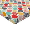 thumbnail image 2 of Ambesonne Geometric Fitted Sheet 2 Pcs Set, Doodle Rainbow Style, Queen, Multicolor, 2 of 3