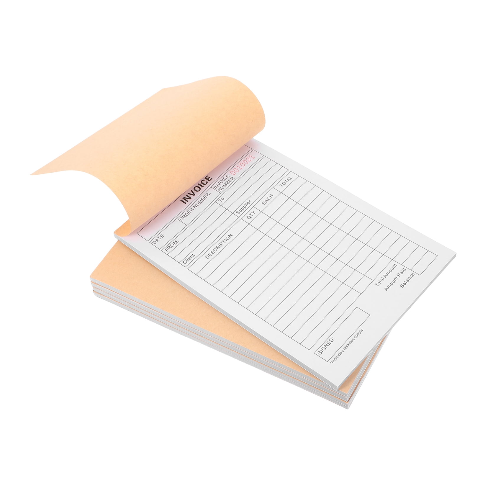 SKISUNO 5Pcs Compact Invoice Book for Small Business with Builtin Portable Writing Board