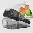 thumbnail image 2 of Caja de alimentador para pájaros jinwen jaula colgante Bañera para loros mascotas accesorios para canarios, 2 of 8