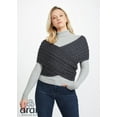 thumbnail image 3 of Aran Crossover Wrap 100% Premium Merino Wool Cable Sweater Made in Ireland, 3 of 6