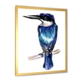 thumbnail image 2 of Designart 'Style Blue Kingfisher Bird' Traditional Framed Art Print, 2 of 4