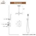 thumbnail image 6 of CASAINC 12 in.Ceiling-Mounted Shower System with Valve in Matte Black, 6 of 11