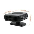 thumbnail image 2 of Car Heater 12V/24V Windshield De-Icers 2 in 1 150W Fast Heating & Cooling Fans Cars Defogger Plug in Cigarette Lighter, 2 of 11