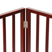 Home District Freestanding Pet Gate Real Wood 3-Panel Tri Fold Folding
