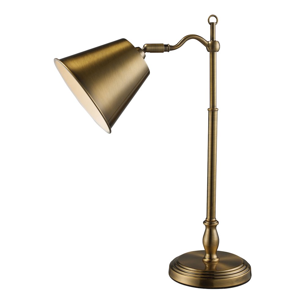 Hamilton Desk Lamp in Antique Brass