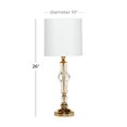 thumbnail image 3 of DecMode 26" Gold Table Lamp with White Fabric Shade, 3 of 8