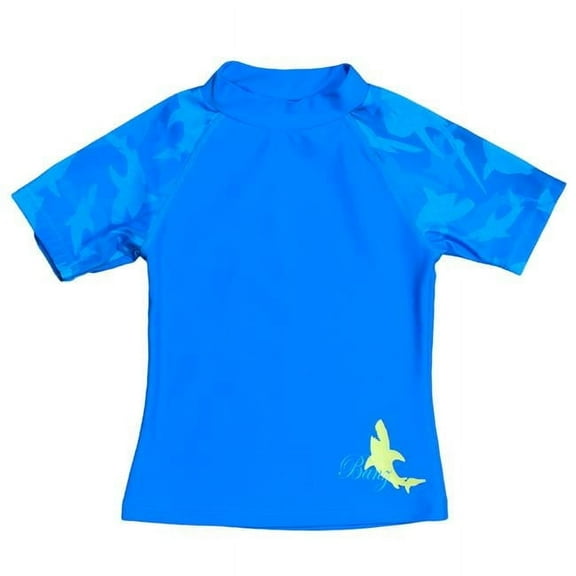 Banz S13RS-FS-2 2013 Short Sleeve Rash Top, Fin Frenzy Blue - Size 2