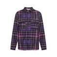 thumbnail image 2 of Gomelly Men Tops Button Down Shirts Casual Blouse Mens Single Breasted Party Tunic Shirt Lapel Neck Purple 5XL, 2 of 8