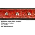 thumbnail image 5 of Derby Dog Designer Series USA Leather Padded Alligator With Crystals Dog Collar - 12", 5 of 6